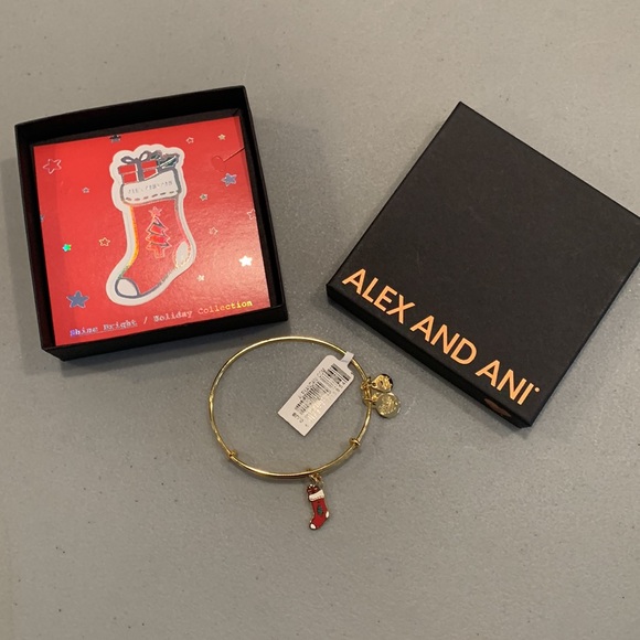 Alex and Ani Christmas stocking bracelet - Picture 4 of 7
